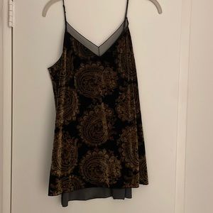 Free People velvet paisley tank top